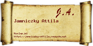 Jamniczky Attila névjegykártya